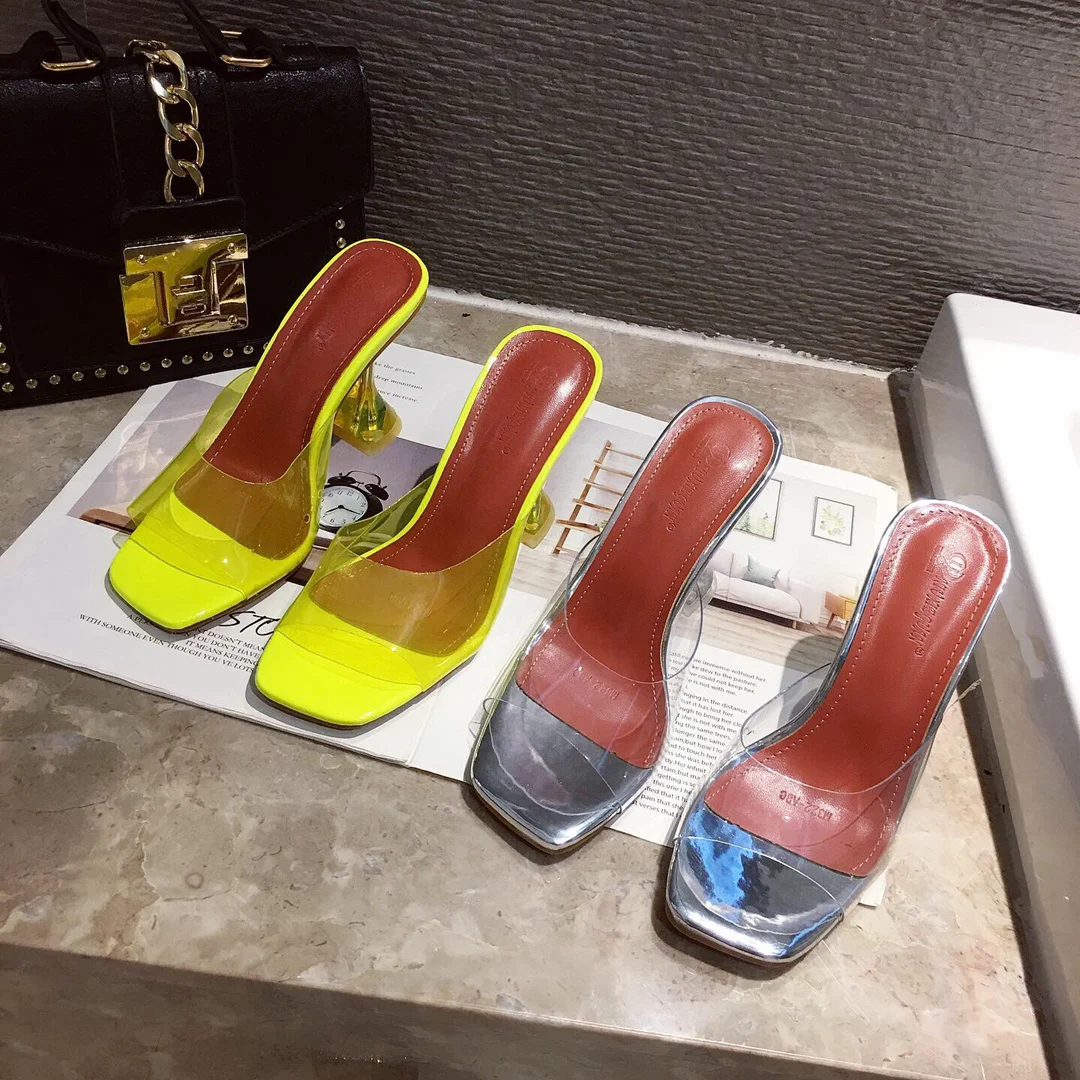 

Factory sales transparent plexiglass high-heeled shoes female new designer style summer women's high-heeled shoes outdoor high-h
