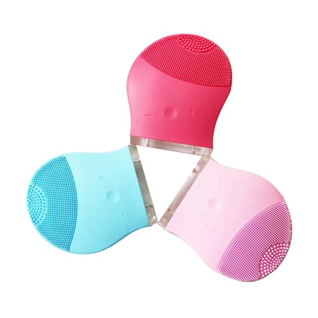 

New Design Silicone Sonic Vibration Mini Deep Pore Skin Massage Waterproof Electric Face Brush, Customized