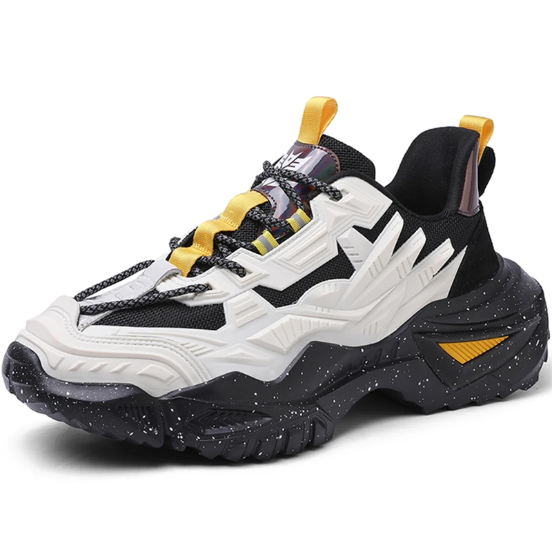 

Dropshipping Custom Logo Men's Sneakers Chunky Shoes Fashion Sports Outdoor Wear-resistant Reflective Shoes High Quality