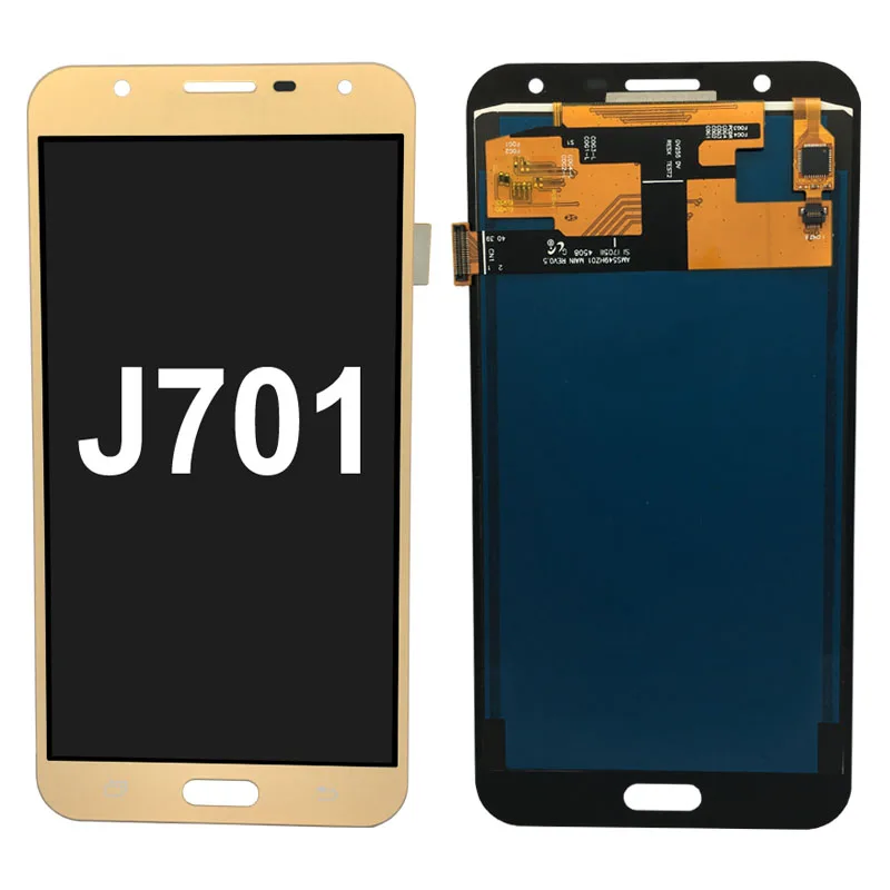 

gold black lcd display for samsung galaxy j701 j7 neo j7nxt lcd touch screen digitizer, Black/gold