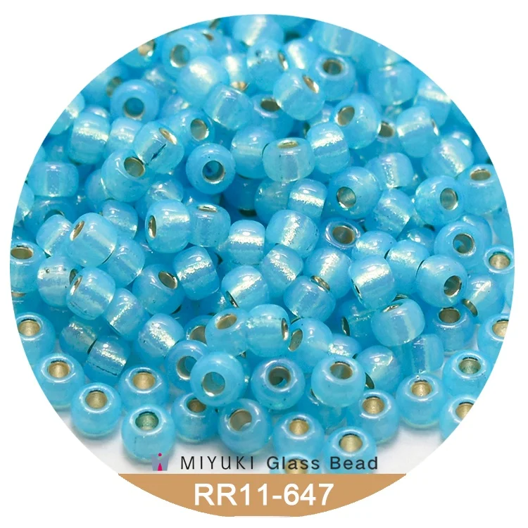 

Miyuki Round Rocailles 11/0 Beads 2 mm [18 Color Opal Silver-Lined (S/L) Dyed Second Series ]10g pack