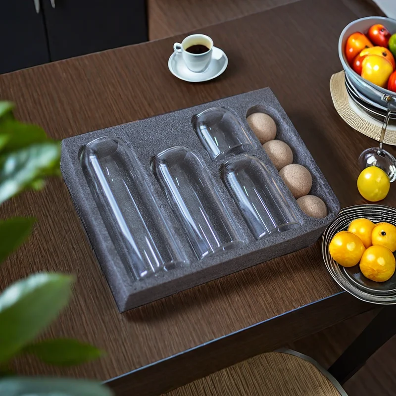 4Pcs Spice Jar Set with Cork Lid for Food Tea Storage Container Foam Set Package Eco Friendly Glass Kitchen Minimalist