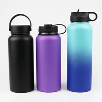 

2019 hot selling amazon BPA Free Stainless Steel Wide Mouth Sport Water Bottle/ vacuum thermos insulated flask powder coating