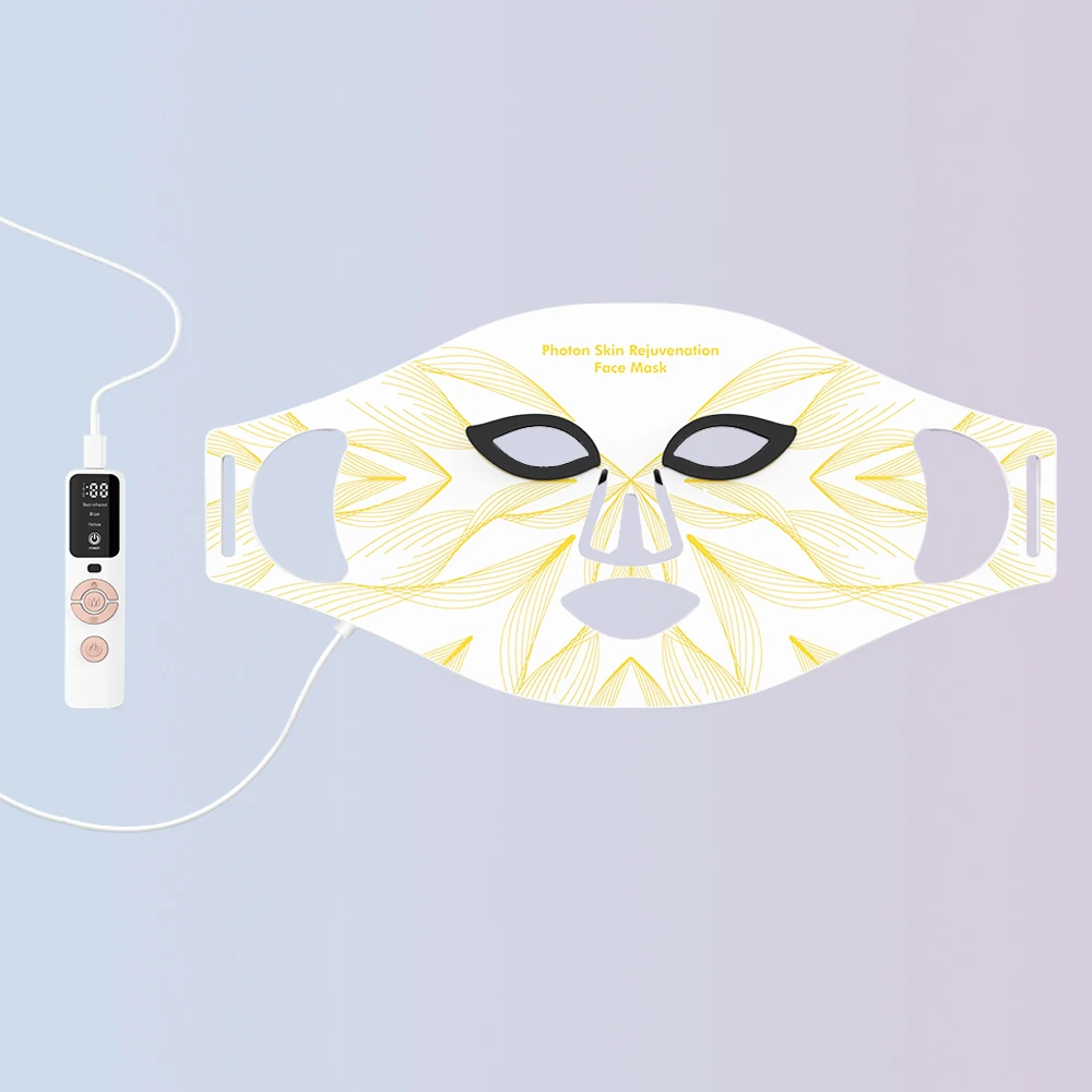

Professional use 4 colors led light bendable facial beauty skin mask