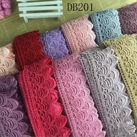 

2019 New Design Factory Cheap Price Wholesale Polyester Multi-color Fabric Lace Trim