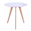 Ins Nordic minimalism modern round MDF top and solid beech wood legs coffee table tea table end table