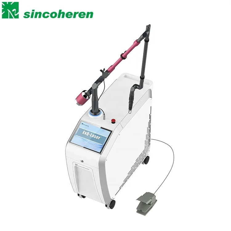 

Sincoheren approval pico q switched nd yag 1064nm 532nm picosecond laser tattoo removal machine factory price