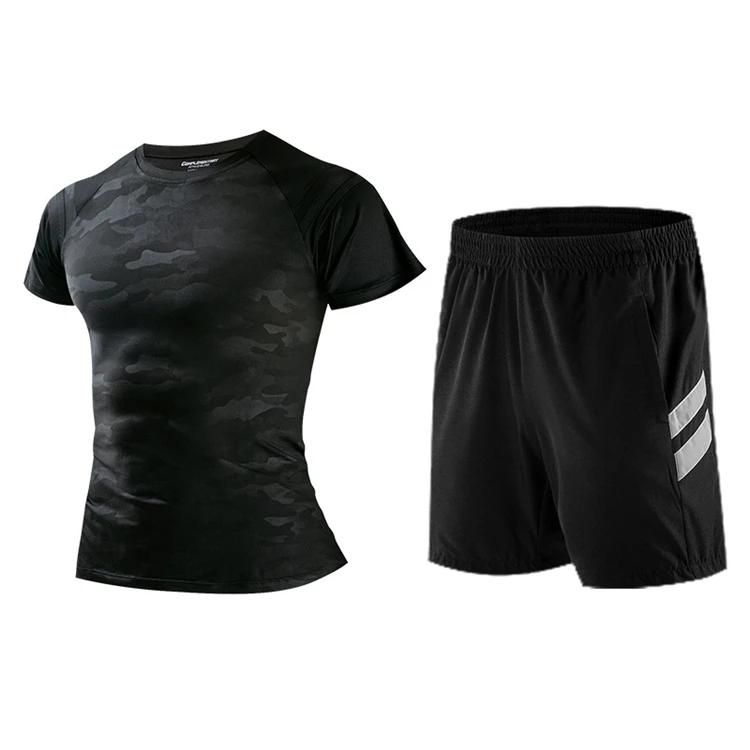 

2021 new fashion t shirt for men Custom Plain Hot Sale shirt men Compression Sports Camo t shirt men