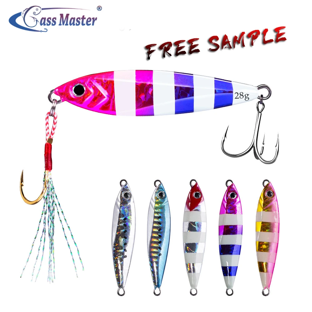 

Bassmaster manufacture custom Artificial slow jigging lure lead metal jig jig bait pesca free sample