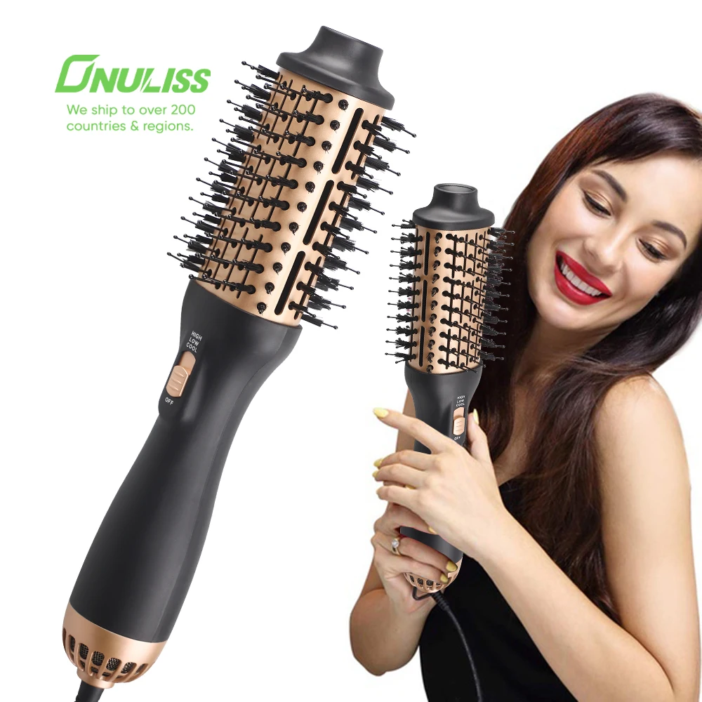 

CE Approval Professional Hot Cold Hair Brush Dryer Comb Hot Air Brush Negative Ion One Step Hair Dryer Brush