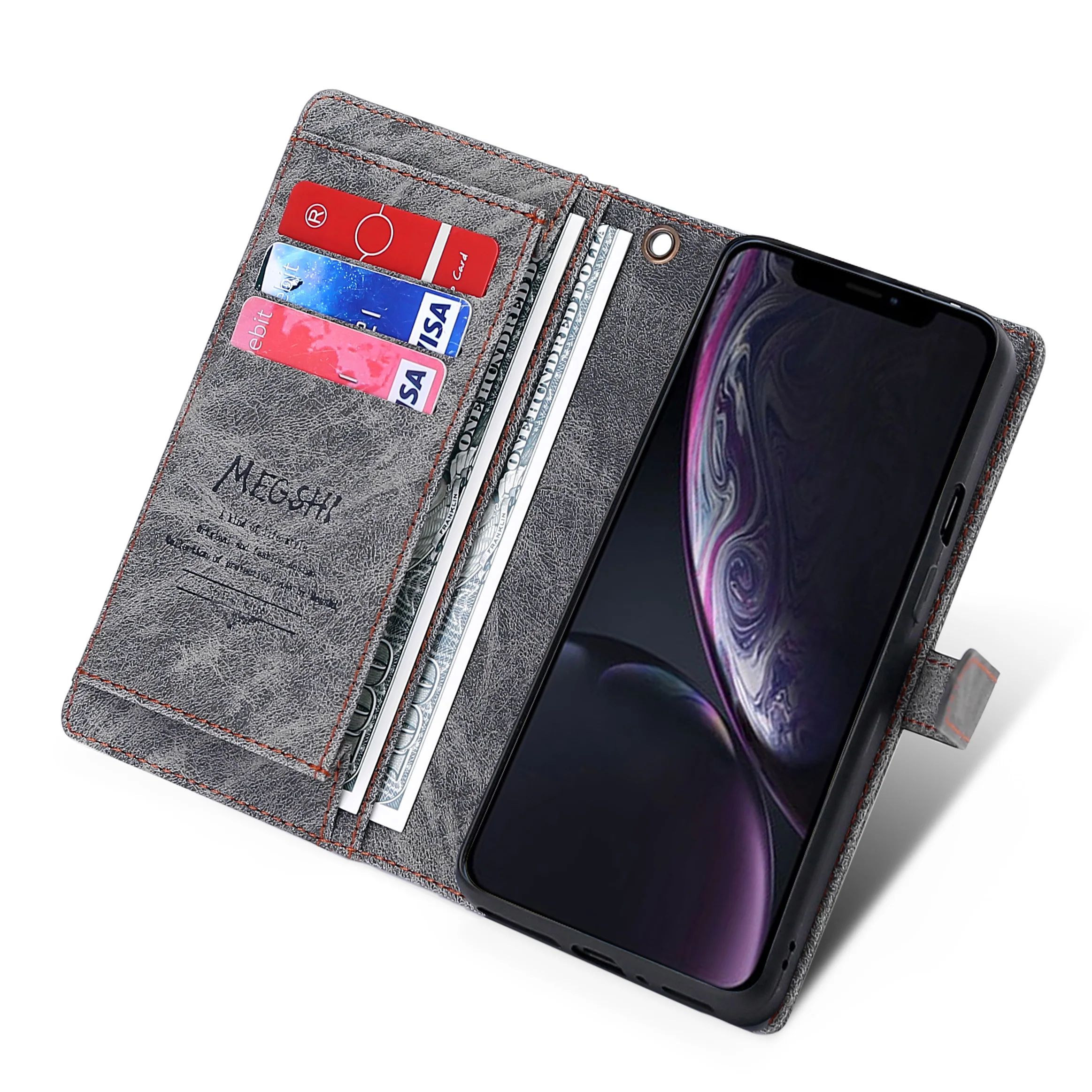 

AIYIYANG Flip Phone Ladies Purse Holster Suitable For Apple Mobile Phone Magnetic Protective Cover Phone Wallet For Iphone 12, Multiple