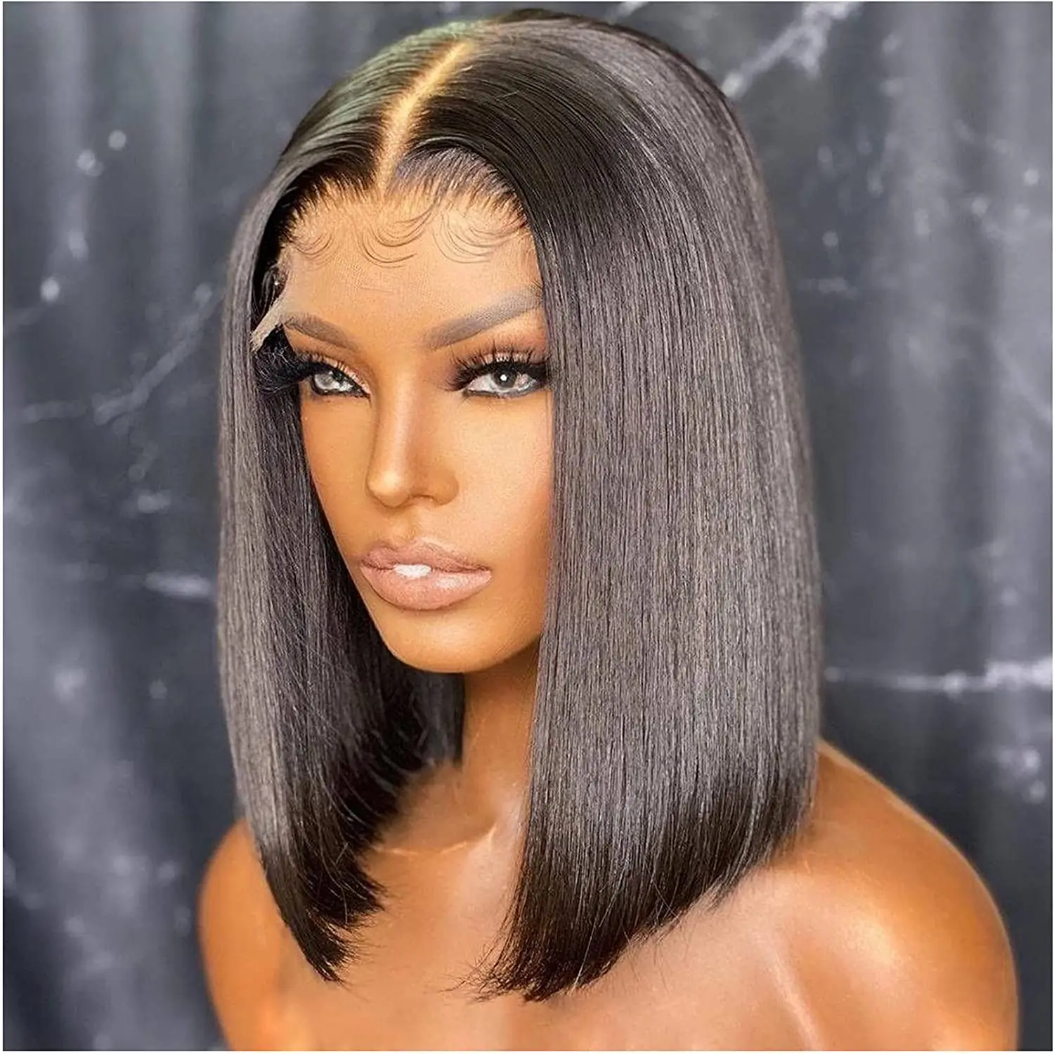 

4x4 5x5 Peruvian Straight Bob Wigs Human Hair Lace Front Closure Short Ombre Color Deep Wave Curly Bob Lace Front Wig
