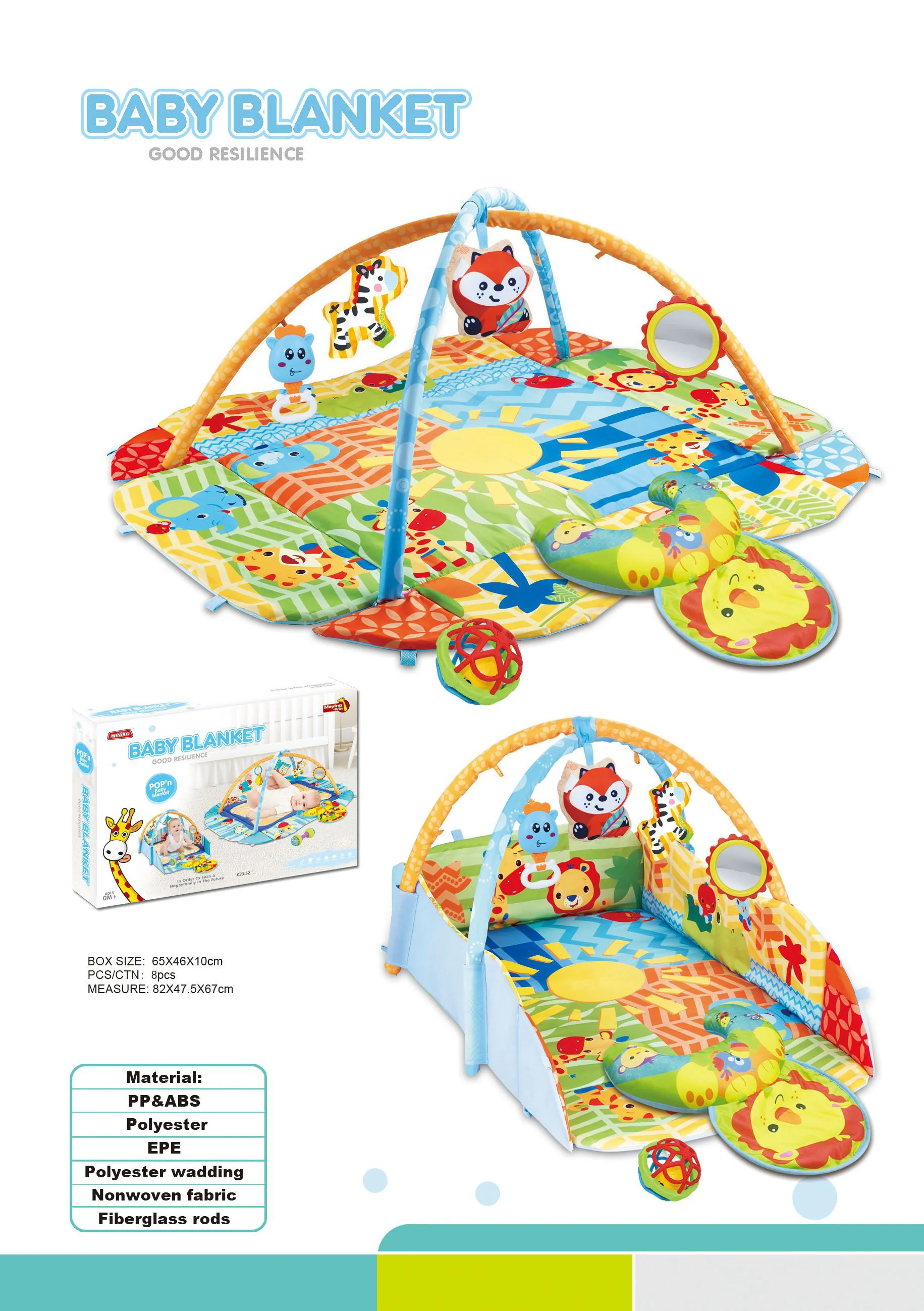 Best Selling Baby Gym Play Mats Folded Kids Playmats New Design