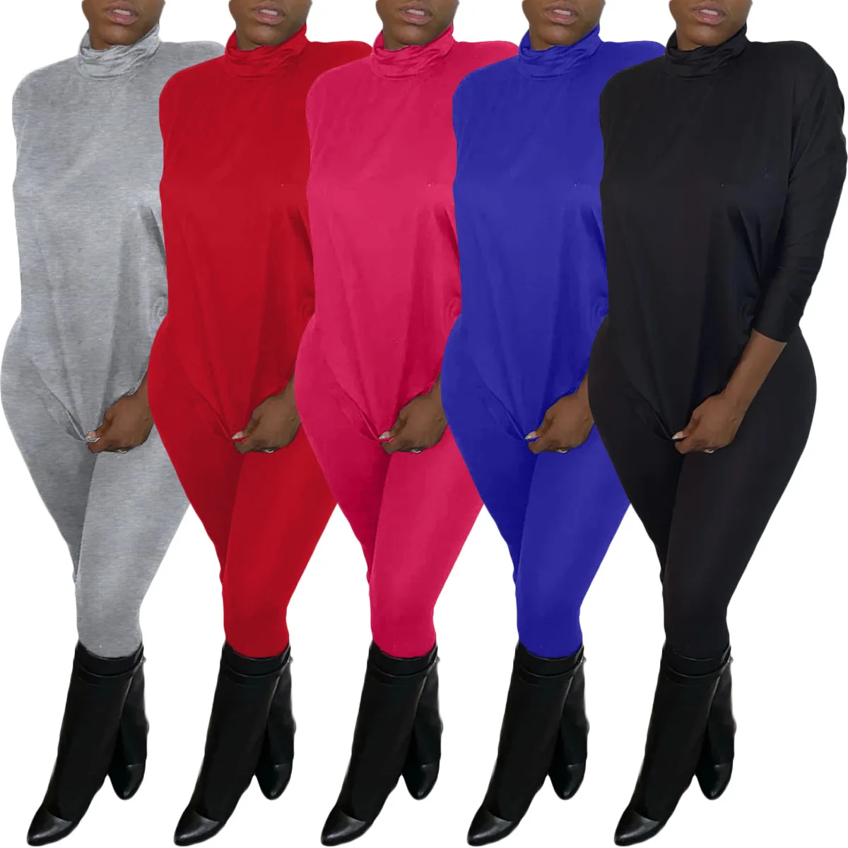 

Wholesale Long-Sleeved T Shirt And Leggings Sports Suit Autumn And Winter Fall Two Piece Sets, Multicolors