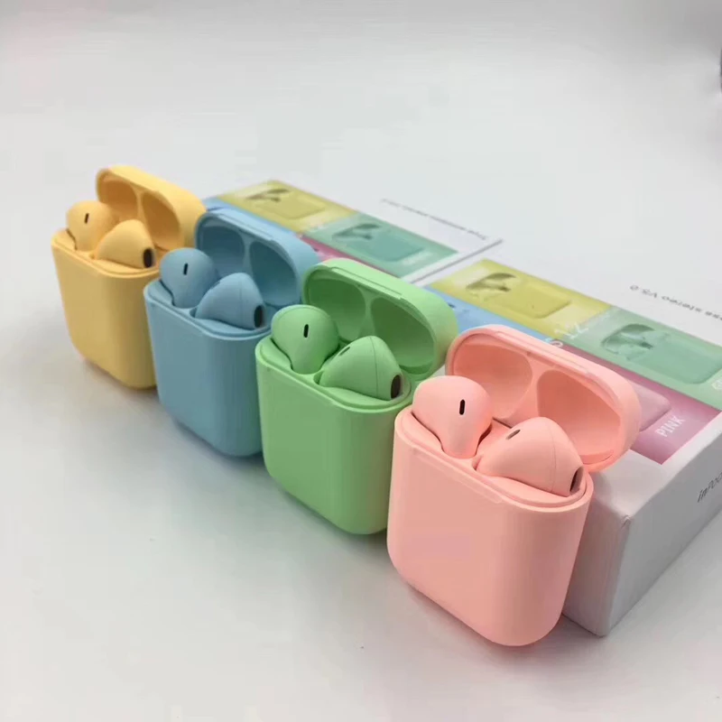 

Frosted colorful earphone Inpods 12 feel touch control pop up window BT5.0 macaroon wireless headphones for iPhone Android