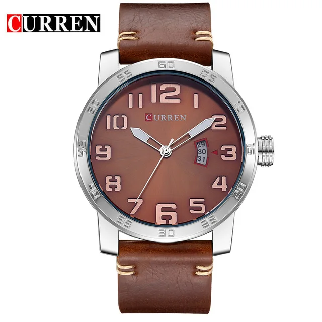 

CURREN 8254 Men Watches Relogio Masculino Luxury Military Wristwatches Fashion Casual Quartzwatch Water Resistant Calendar