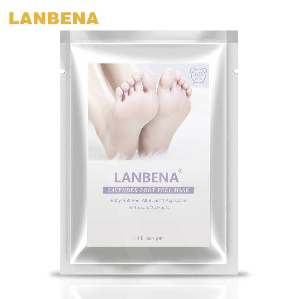 

LANBENA Lavender Foot Peel Mask Remove Dead Skin Exfoliating Baby Foot Mask Moisturizing Peeling Pedicure Socks Cuticles Heel