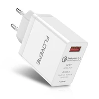 

Great Free Shipping FLOVEME QC 3.0 Quick Charger 18W Output EU Plug Usb Travel Wall Charger For iPhone For Samsung Charging