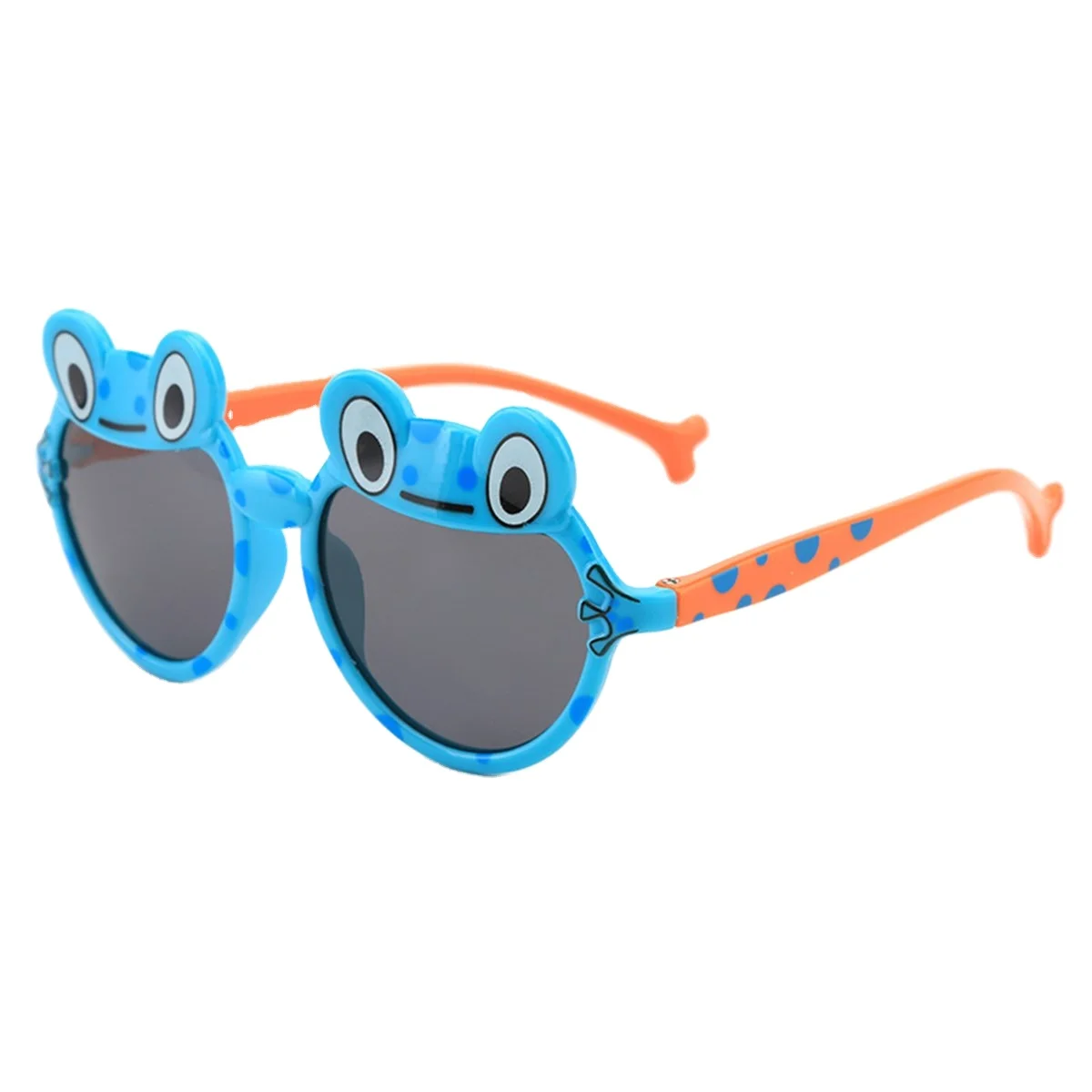 

2021 Fashion Cute Boys And Girls Silica gel Frog Shape Polarized Children Sunglasses UV400 Kid Sunglaases Wholesale