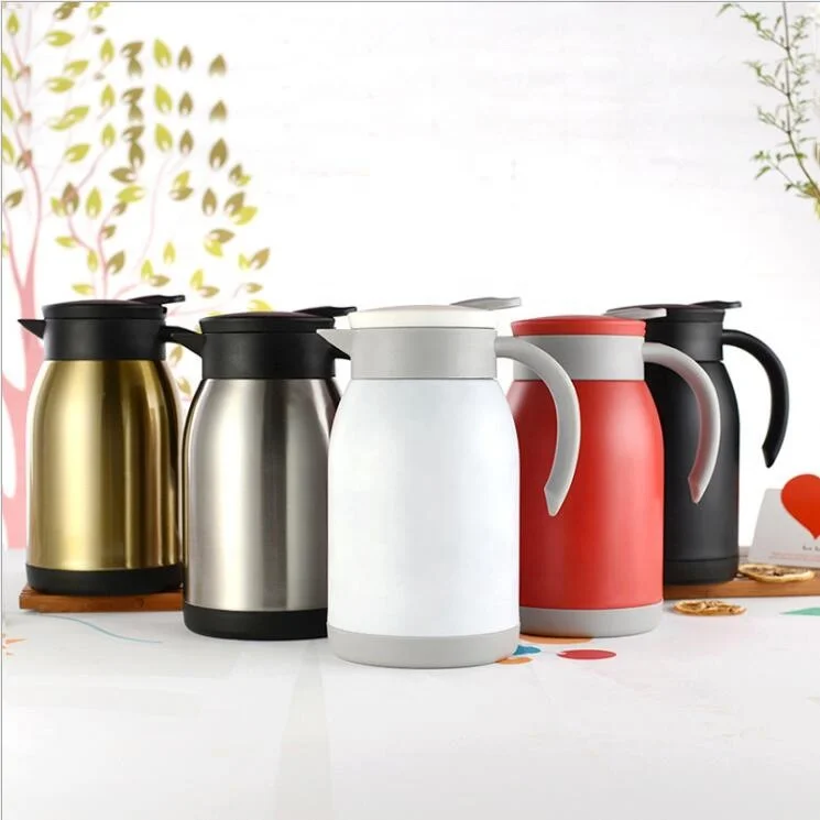 

900ml 1L stainless steel thermal coffee carafe turkish arabic dallah stainless steel vacuum thermos coffee pot, White red black gold silver