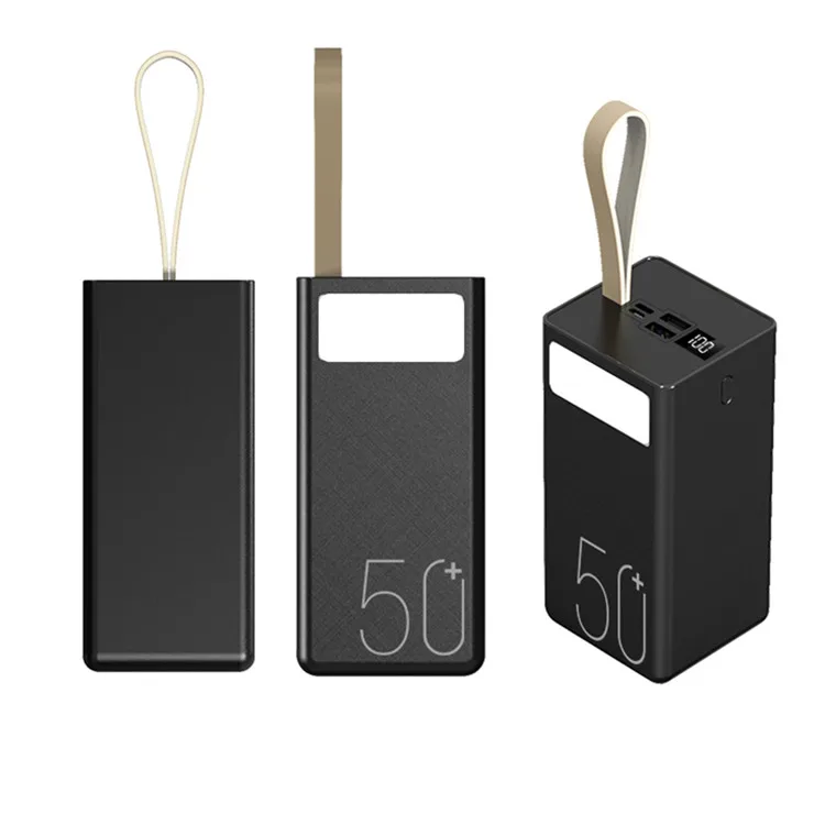 

Factory Customize 50000mAh Power Bank High Capacity 22.5W PD Quick Charger Portable Hanging Rope Power Bank Station