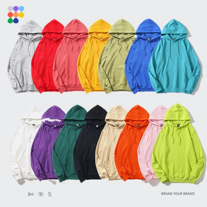 

Free Custom Logo 280Grams High Quality Plain Pullover 100%Cotton Sweatshirts Oversize Blank Hoodies For Men