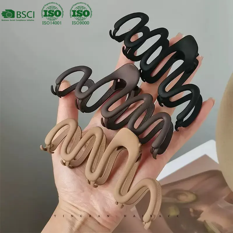 

new alloy matte color hair claw clips large claw clip for thick hair Retro style metal hair claw clips for wome girls