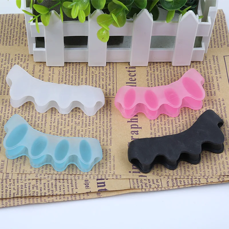 

Toe Separators to Correct Bunions Corrector Gel Toe Spacers & Straightener Toe Spreader, Black white pink blue