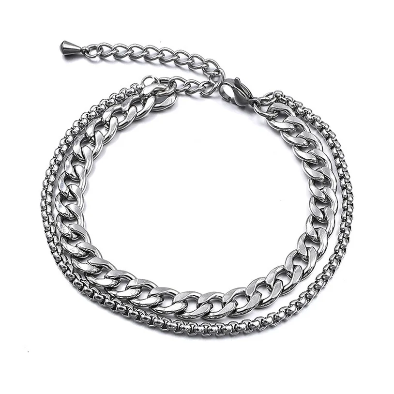 

Stainless Steel Anklets For Women Beach Foot Jewelry Leg Chain Ankle Bracelets Men or Women Holiday Accessories 2020 New, Gold, silver