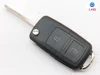 Top quality 2B and panic button flip remote key blank for car key vw golf 4