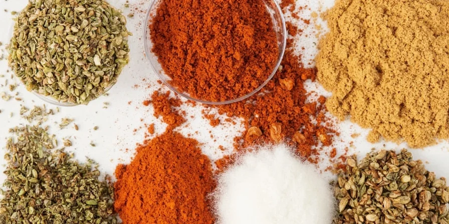 Spices being toasted in a cast iron skillet