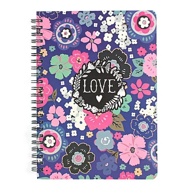 

free shipping 2021 design notebook spiral binding planner with A5 customized pages writing book
