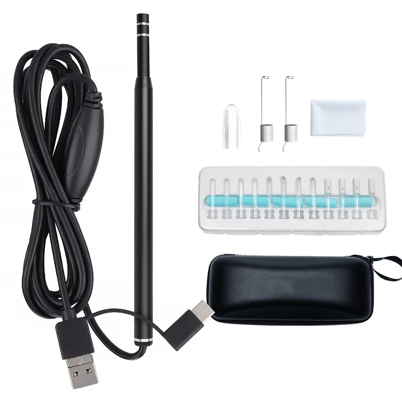 

Cheapest Price 3 in 1 USB Ear Cleaner Visual Earwax remover 5.5mm Earwax Cleaning Endoscope Inspection Camera Ear Otoscope