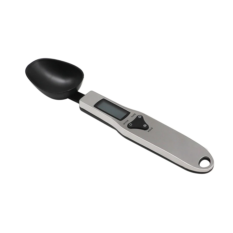 

Hot sale convenient kitchen food spoon Measuring Spoon Scale, Black white or oem