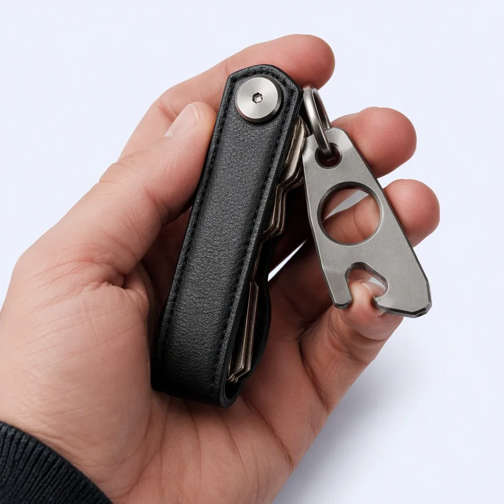 Compact Key Organizer Bundle with Metal Opener Tool