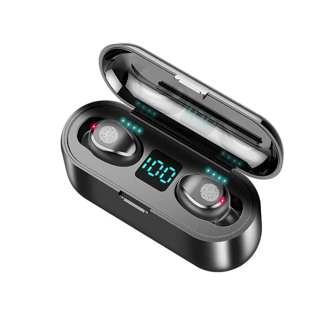 F9 TWS 5.0 BT Headphone Earphone Wireless Earbuds Music Earphone India Headset Noise Canceling with 2000mah power bank