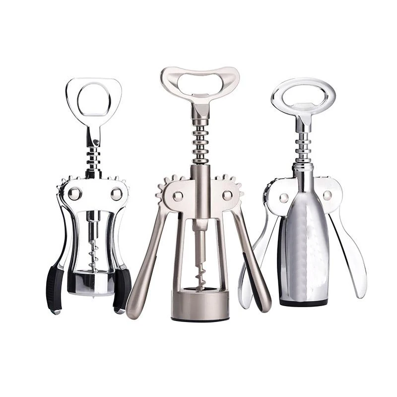 

Free sample bar accessories 5 Pieces metal wine bottle opener set stainless steel bottle shape wine corkscrew, Custom color