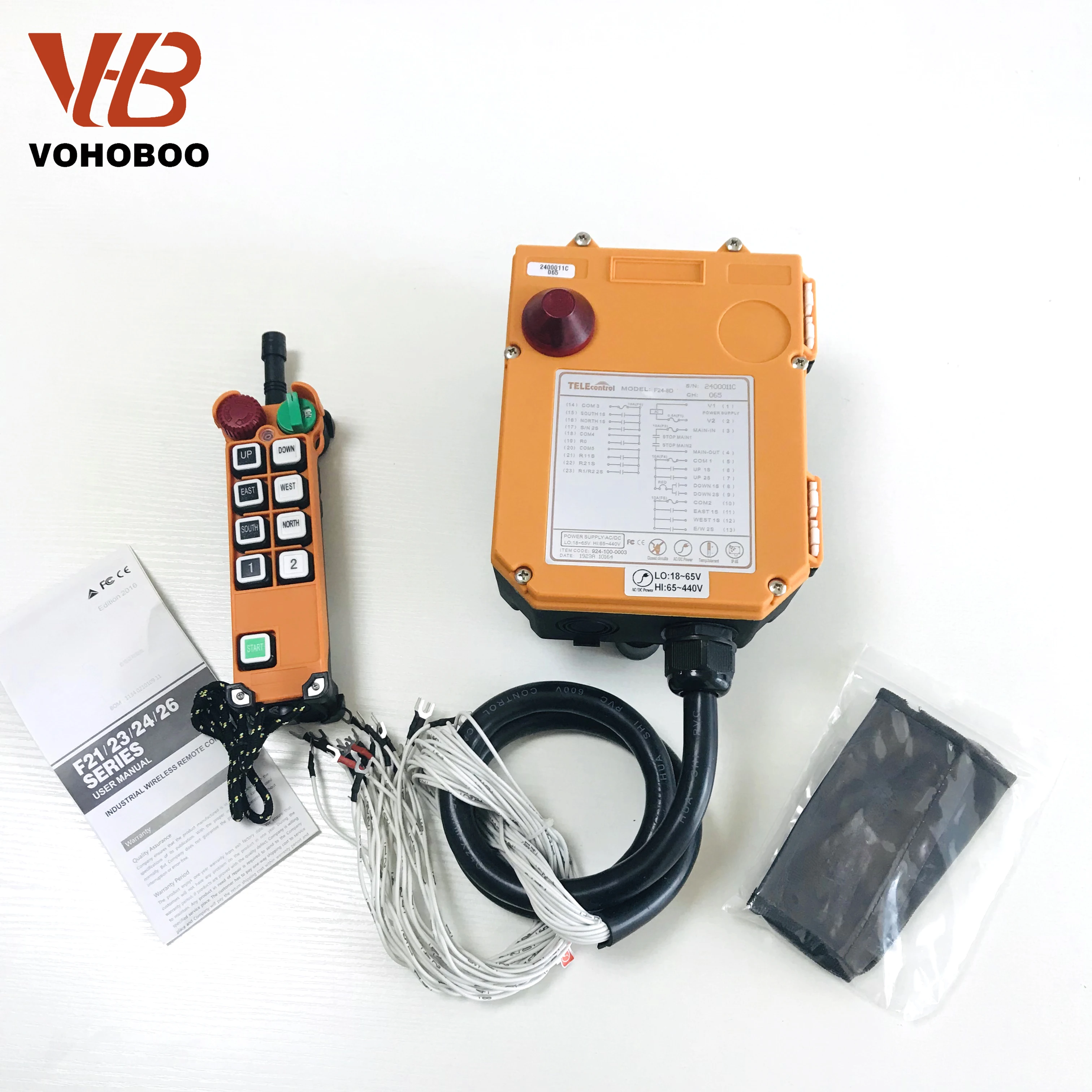 

Industrial EOT Crane Radio Remote Control F24-8D, Orange
