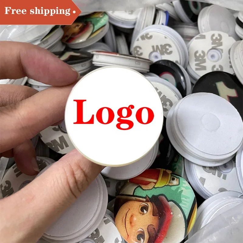 

Free shipping Wholesale Blank Phone Holder Any picture can be customized Custom Logo Phone popsocker Mobile phone accessories, Black white