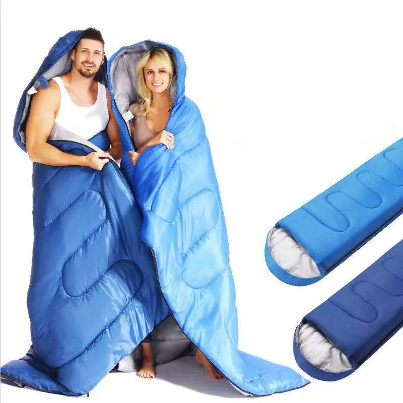 

adult waterproof double Split outdoor sleeping bag custom cold weather ultralight sleeping bag with pillow for camping Amazon, Customized color
