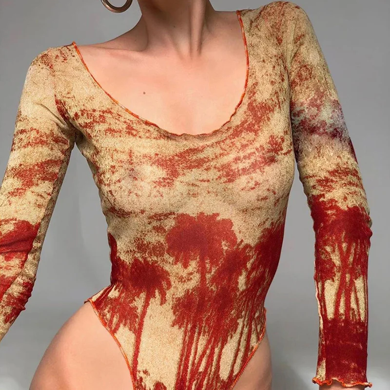 

FS2141D 2021 new arrivals Sexy women Fashion prints bodysuits