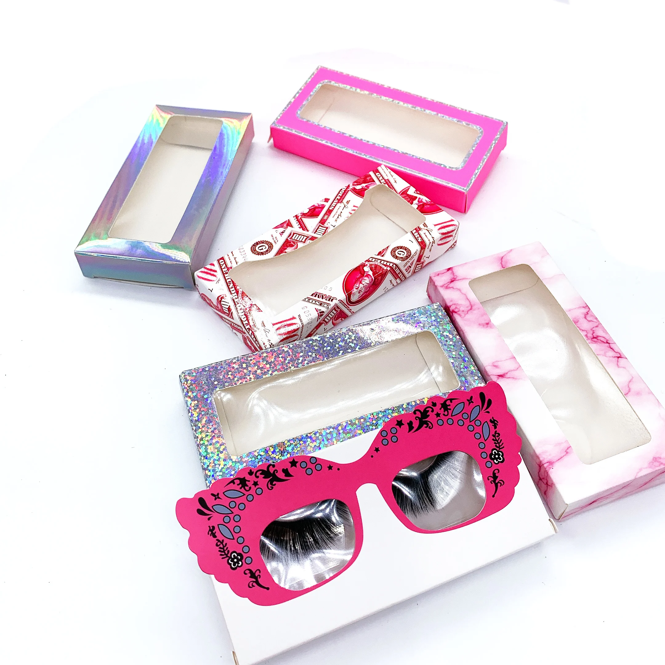 

2021 mink eyelash vendor with free sample eyelash vendor customized boxes, Black color