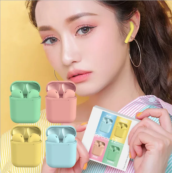 

Hot selling 2020 headsets i12 mini stereo wireless tws mini earbuds earphone for airdots