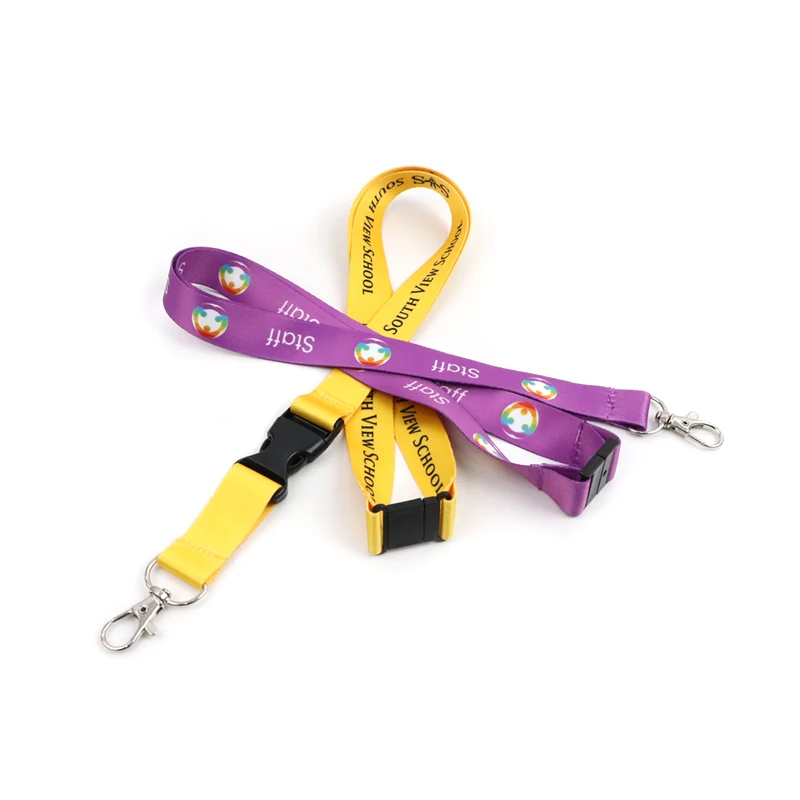 

promotional cheap Wholesale polyester neck keychain lanyards with logo custom