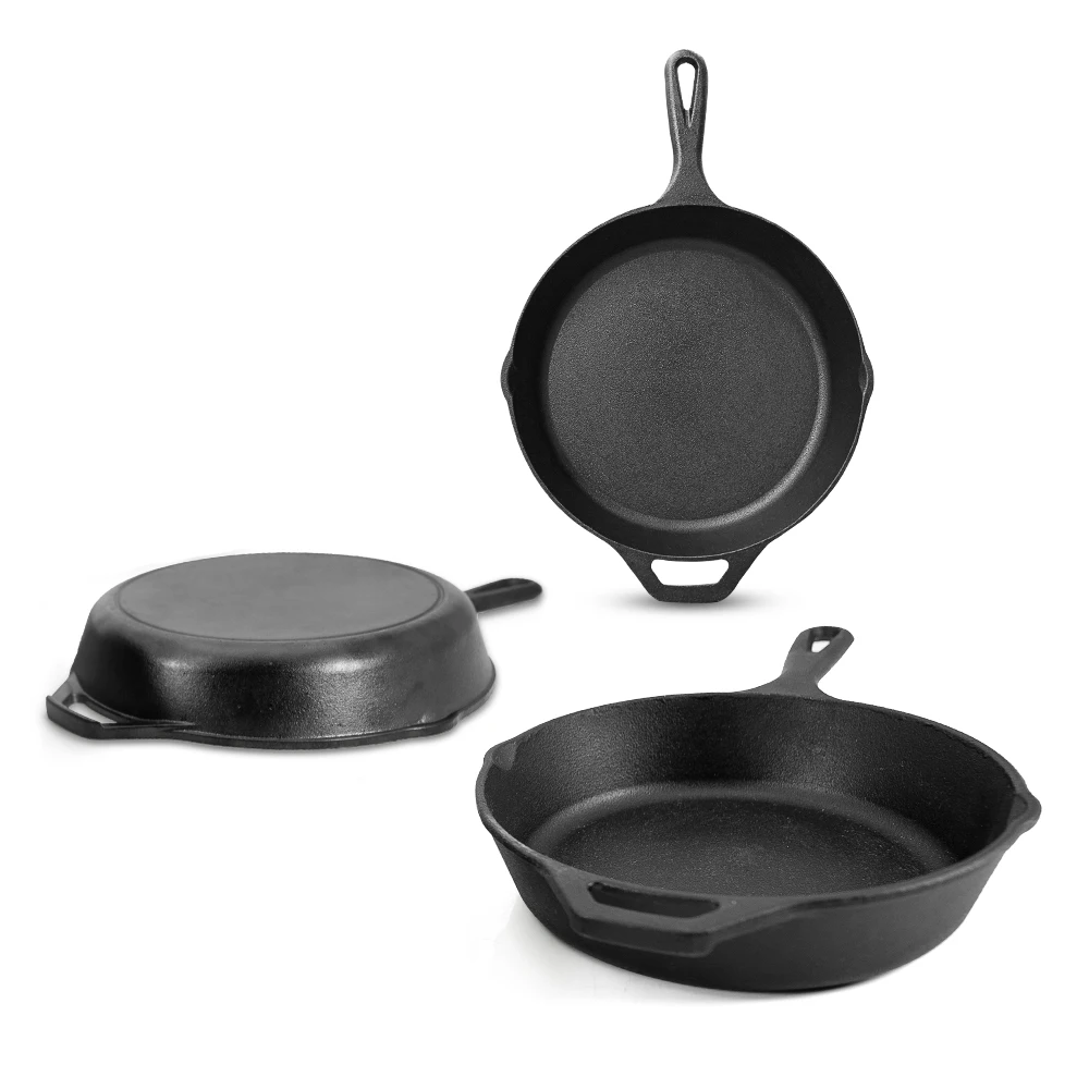 

Nonstick Pan Skillets The Pre Seasoned Cast Iron Non-stick Frying Pans & Skillets General Use for Gas and Induction Cooker 20-30