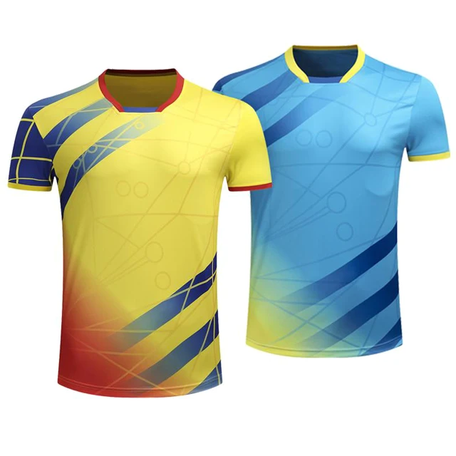 

OEM Custom Made New Design Quick Dry Sportswear Team Training Jersey Breathable Badminton Shirt Men, Colors