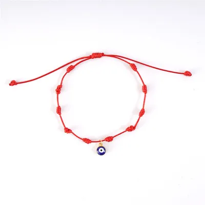 

Evil Eyes Bracelet Adjustable Ojo Turco Kabbalah Red String Amulet Nazar for Family Bestfriend Women Men Girls
