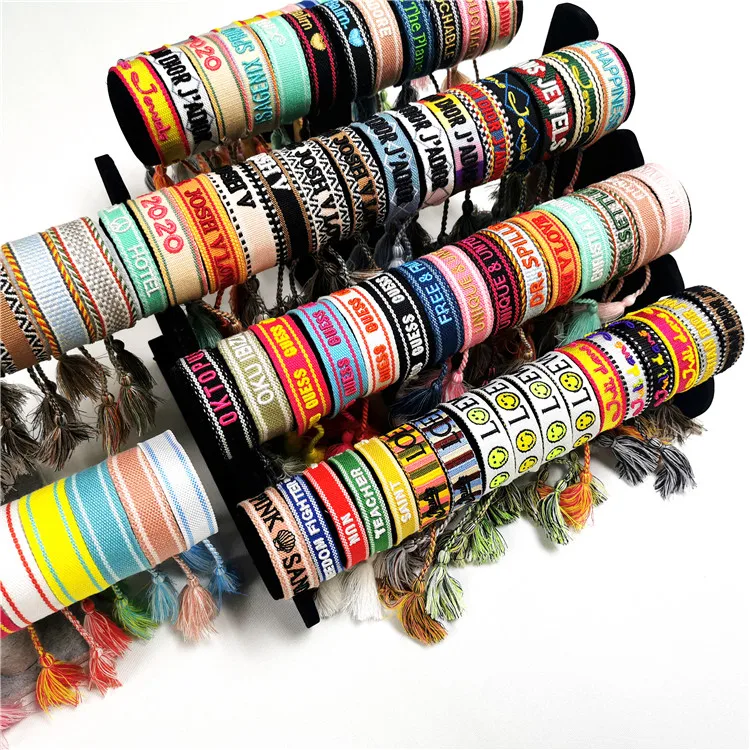 High Quality Woven Bracelet With Letters& Friendship Bracelet,Handmade