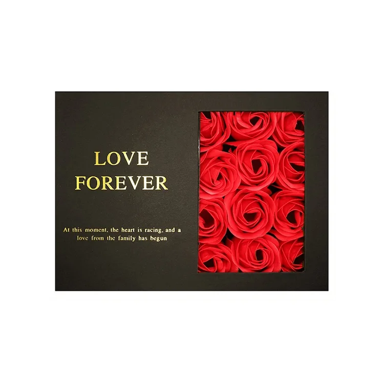 

valentines day gift 2023 Valentines Day Soap Rose Flower Gift Window Boxes Packaging Box Cardboard Forever Love Jewelry Gift