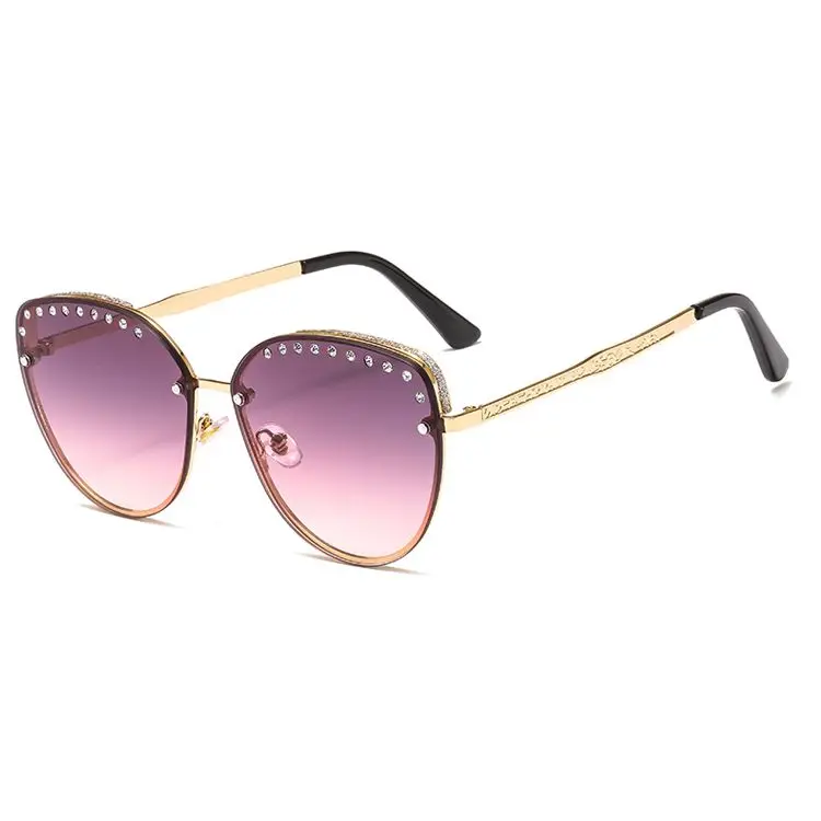 

Vintage Colorful Diamond Cat Eye Sunglasses